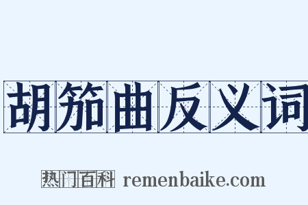 胡笳曲反义词是什么意思的图片